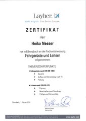 Fachunterweisung Fachgerüste und Leitern